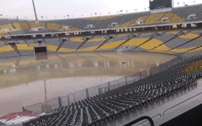 حقيقة صور غرق ستاد برج العرب قبل ماتش الأهلي والزمالك