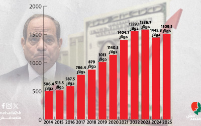 انفرجراف | آثر التوسع في الاقتراض.. نصيب المواطن من الدين الخارجي يرتفع 185.5% خلال عهد السيسي
