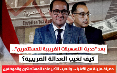 بعد "حديث التسهيلات الضريبية للمستثمرين".. كيف تغيب العدالة الضريبية؟  حصيلة هزيلة من الأغنياء.. والعبء الأكبر على المستهلكين والموظفين