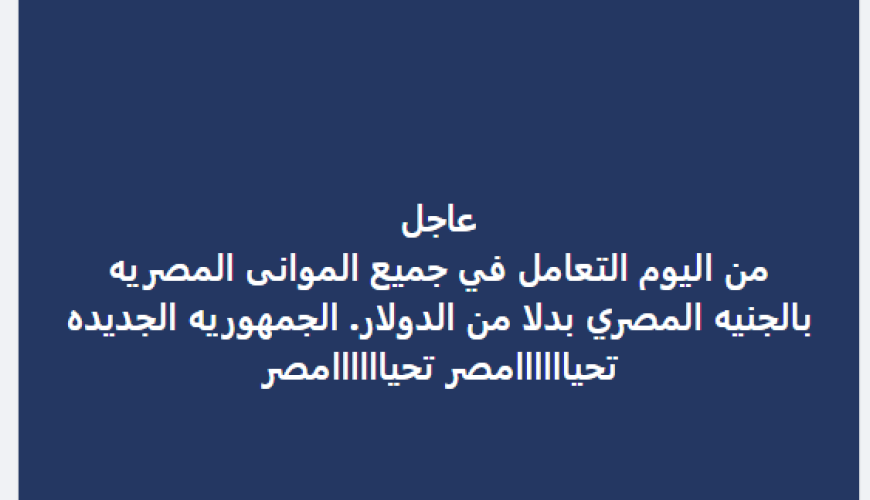 لم يصدر قرار بالتعامل داخل الموانئ المصرية بالجنيه بدل من الدولار